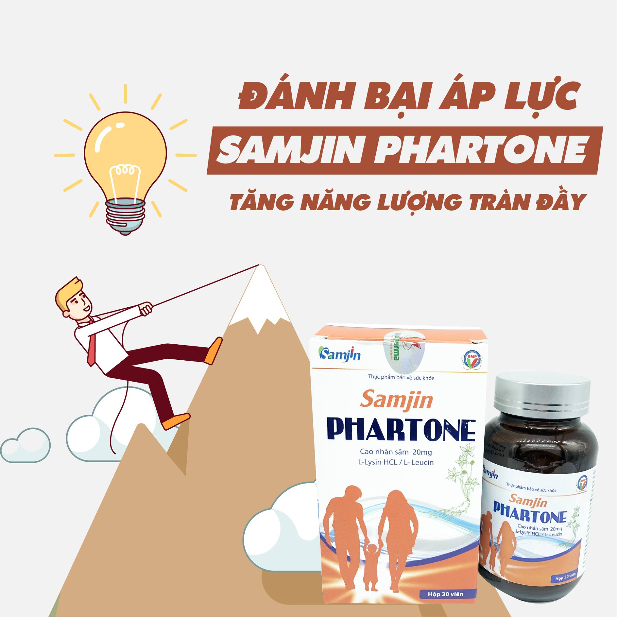 Viên uống nhân sâm vitamin và acid amin Samjin Phartone | CT Supplements |  Tiki